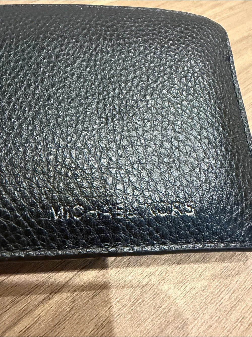 Michael Kors Black and White Pebbled Leather Men's Wallet